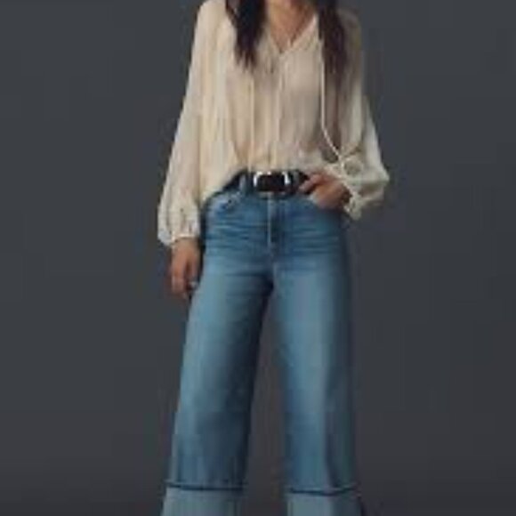 The Scotty Cuffed High-Rise Straight-Leg Jeans by Pilcro - Picture 3 of 6
